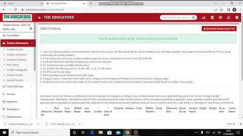 how to Import data in smart school management system online