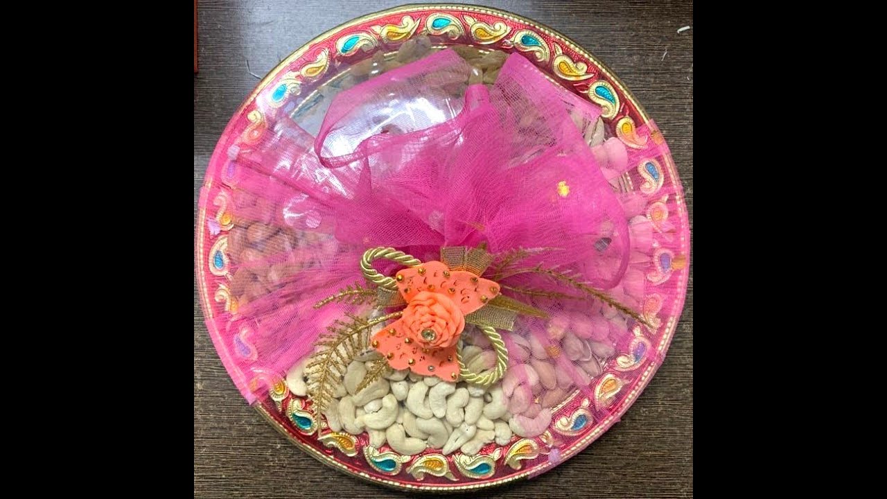 DRY FRUIT THAAL FOR MARRIAGE | ALMOND PISTA CASHEW WALNUT GIFT BASKET | GUPTADRYFRUIT SEC 57 GURGAON