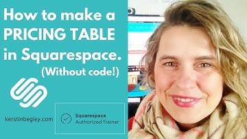 How to make a pricing table in Squarespace 7.0 (without using code!) - 2018