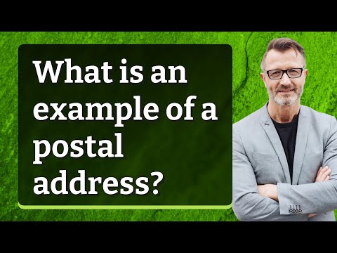 What is an example of a postal address?