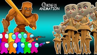 Among Us & Tung Tung Tung Sahur Vs. BALLERINA CAPUCHINA SISTER | Among Us Funny Animation