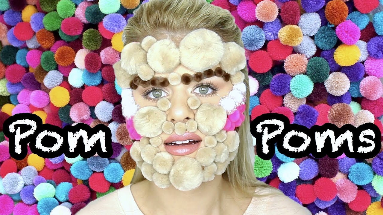 full face using only pom poms aka ~art~ - full face using only pom poms aka ~art~