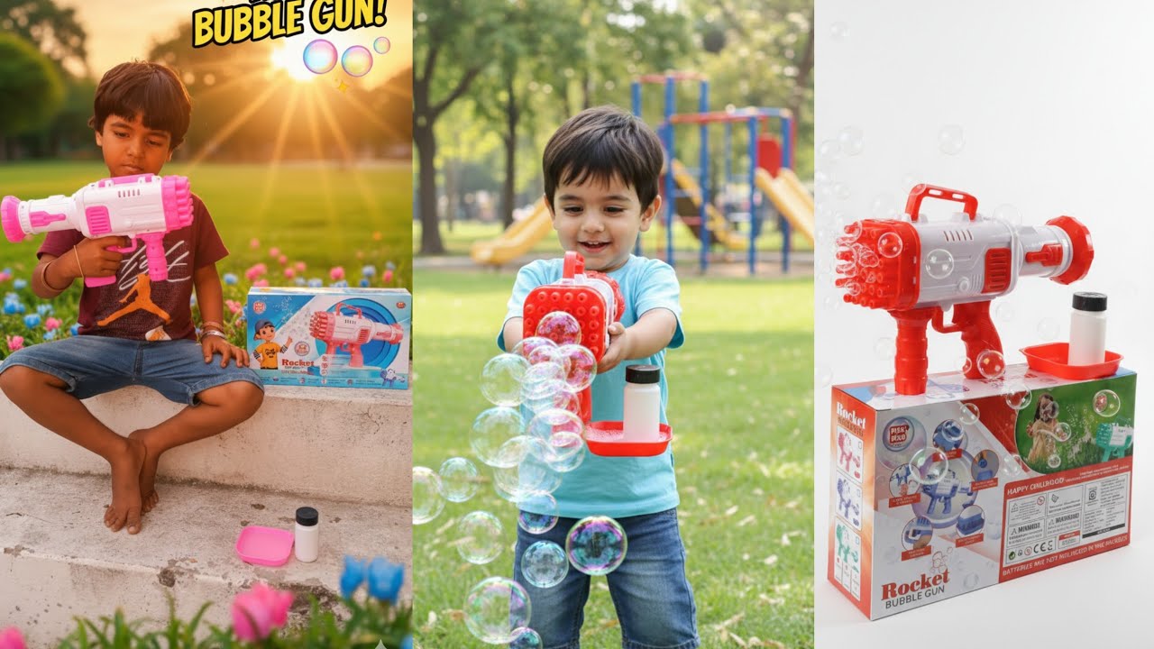 Rocket Bubble Gun Unboxing 😍 | Fun Bubble Machine for Kids | Best Bubble Toy 2025"