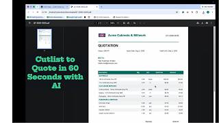 Details Creating a Cutlist Quote with AI Guide