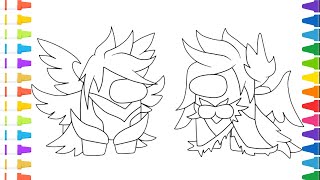 Among us Coloring Page | Color Among us Monster