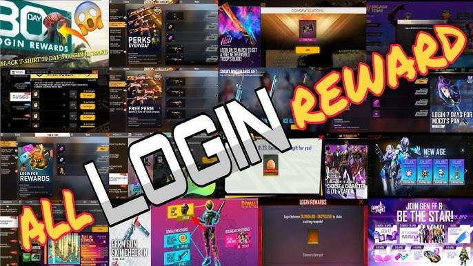 Garena Free Fire - 🎁LOGIN REWARDS! ALL FREE!🎁 💥Login Free Fire