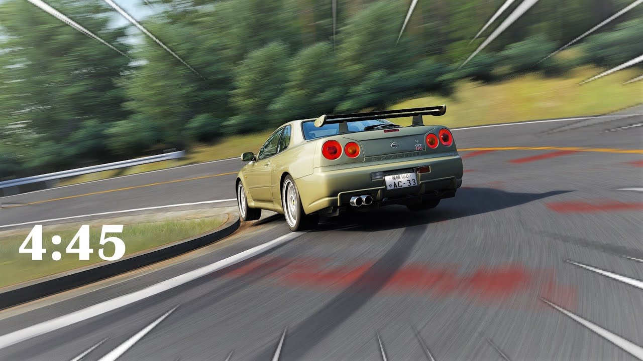 Touge Life #1 / New PK Akina Time Attack I 4:45.506 R34 GTR