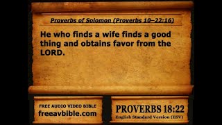 Holy Bible Book 24  Proverbs 1-31, ESV