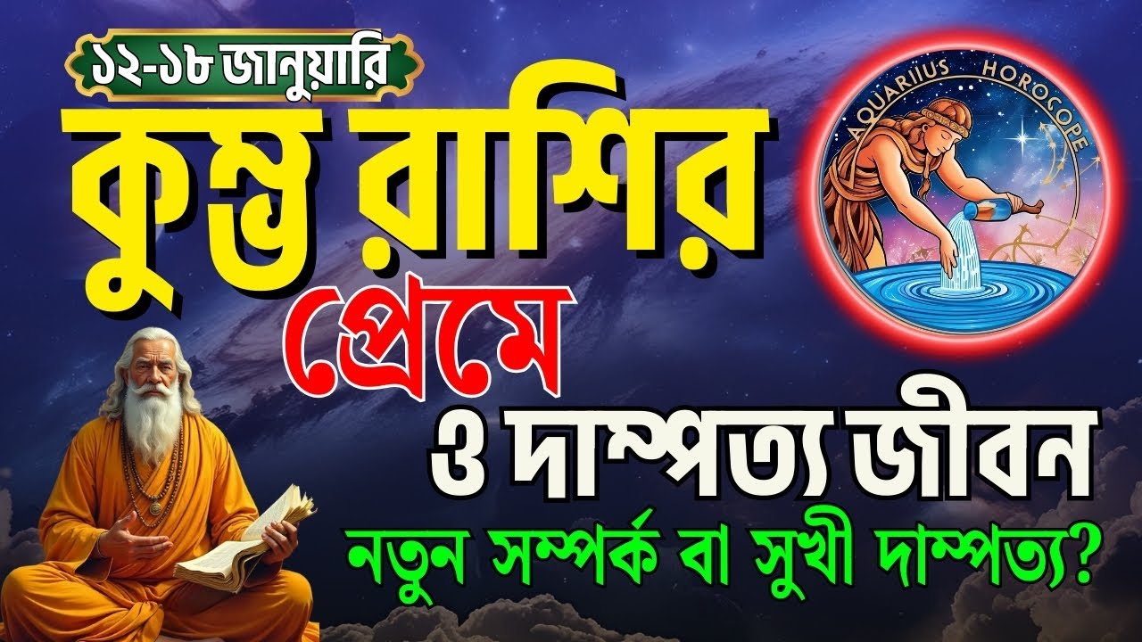 কুম্ভ রাশি প্রেম জীবন ১২–১৮ জানুয়ারি ২০২৬ | Aquarius Love & Relationship Forecast 💖🔮
