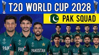 T20 World Cup 2028: Pakistan Team Final Squad &amp; Players List