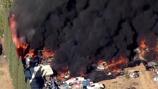 RAW: Chopper 5 Video Of Fire Burning In East San Jose