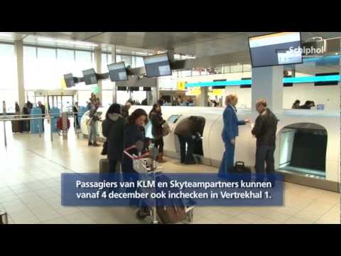 Inchecken Klm Nu Ook In Vertrek 1 Op Schiphol - Youtube