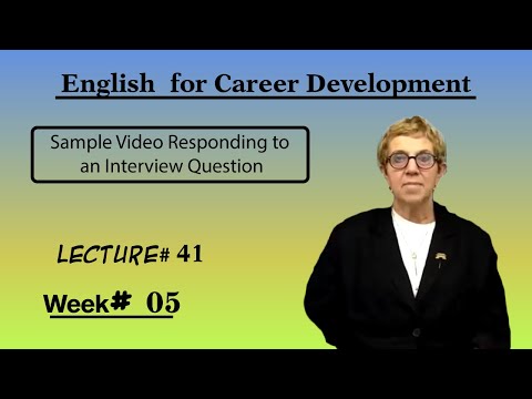 English for Career Development l Lecture# 41