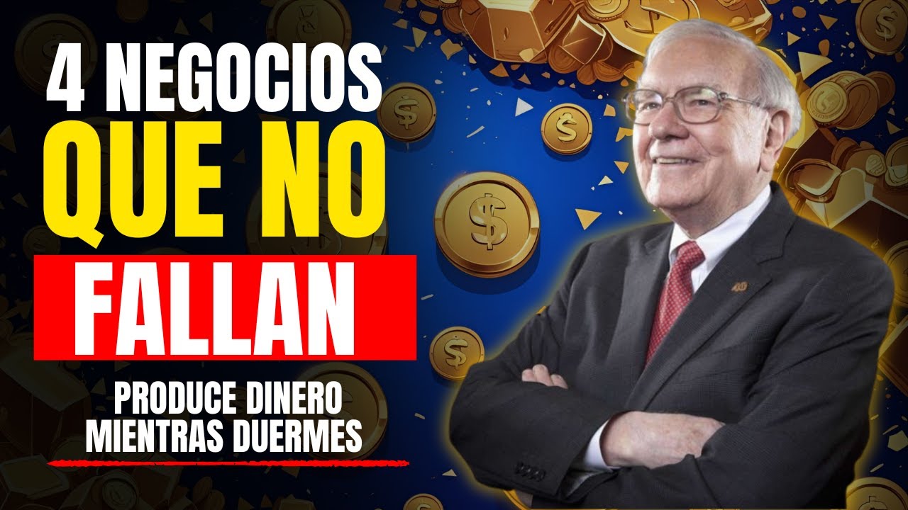 4 NEGOCIOS QUE GENERAN MÁS DE $25,000 DÓLARES MENSUALES Mientras DUERMES | Warren Buffett 💸