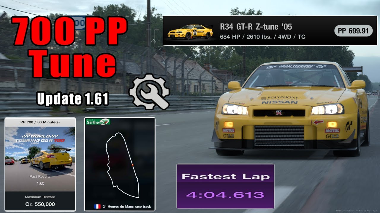 GT7|R34 GT-R Z-tune '05|Le Mans 700pp Build|1.61