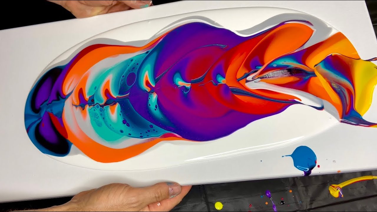Fluid Art Flop Cup Technique! Amazing Abstract Art! - YouTube