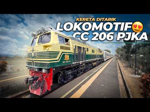 AKHIRNYA BISA NAIK KERETA DENGAN LOKOMOTIF INI 😍 CC 206 Vintage PJKA
