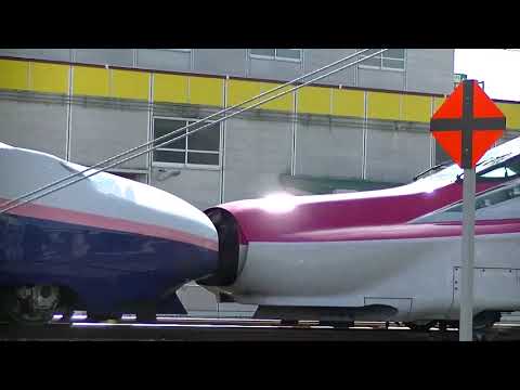 第34回新幹線車両基地まつりで、E6系こまちとE4系Maxが連結してる！？