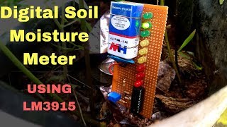 how to make digital soil moisture meter using LM3915