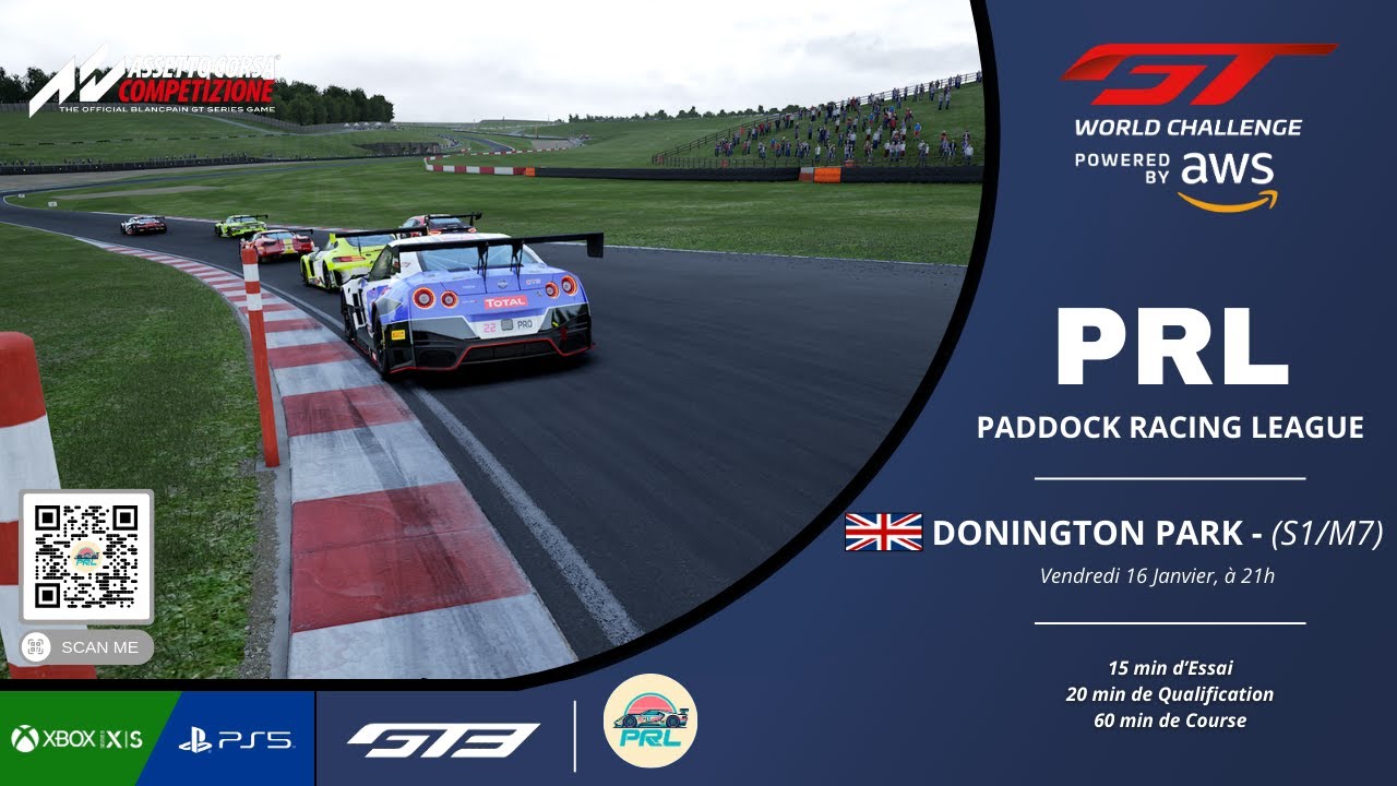 # Assetto corsa competizione: CAST du championnat GT3 pour la TEAM-PRL: manche 7 sur donington park