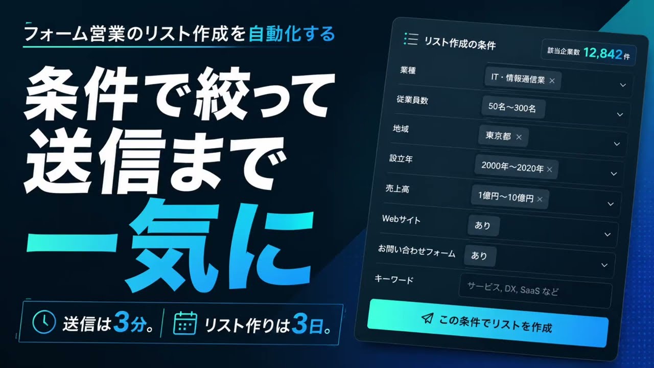 フォーム営業を効率化したい
