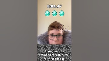 Trying out the Minecraft rush filter for the first time