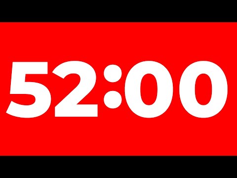 52 Minute Timer Without Music | Perfect for Study and Work