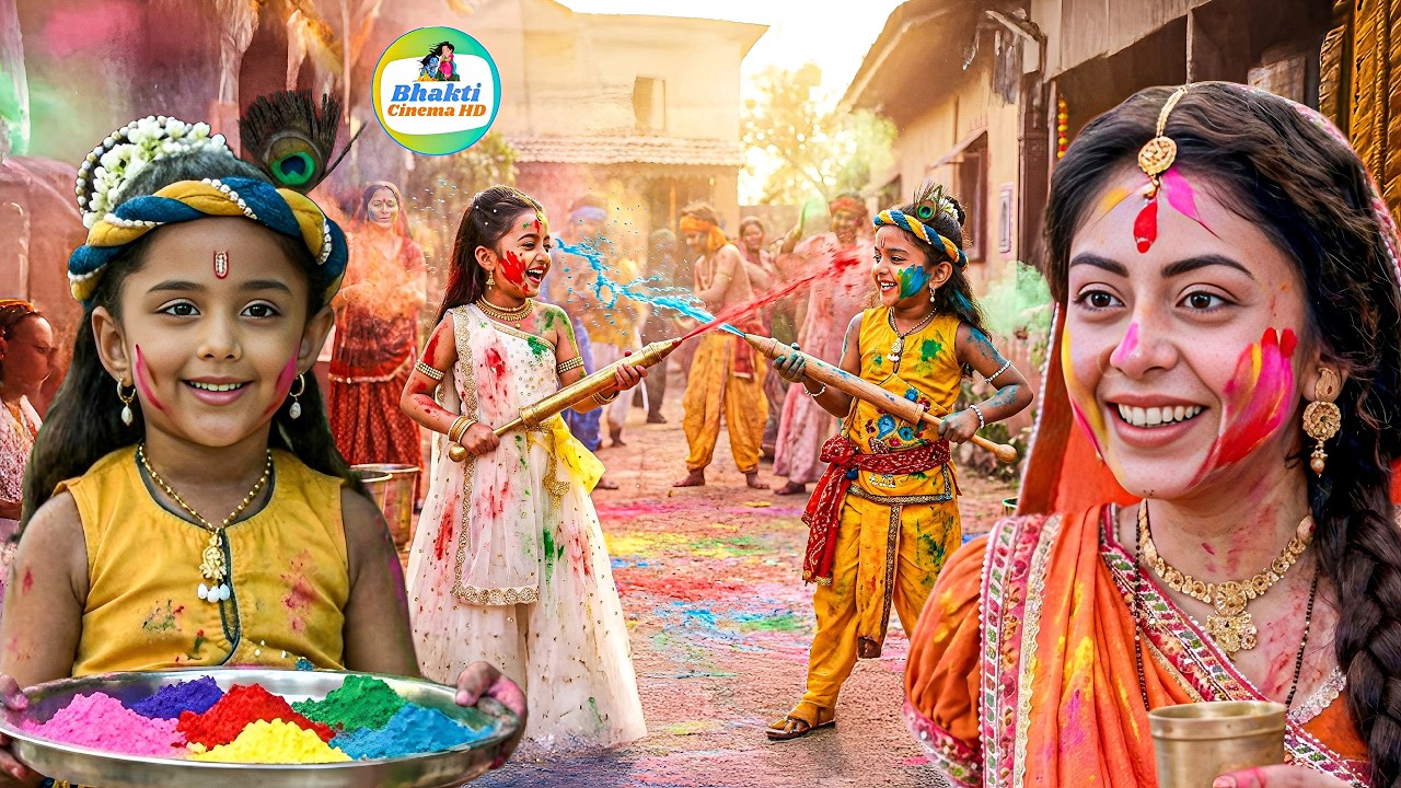 कान्हा ओर राधा को प्रेम से होली खेलते देख मैया हुई प्रसन्न || Yashomati Maiya Ke Nandlala