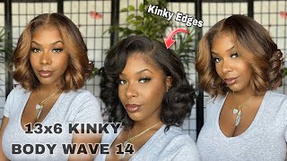 Wigs Show & Tell: Sensationnel Kinky Edge 13x6 HD Lace Wig - Kinky Body Wave 14 screenshot 5