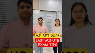 MP SET 2026 LAST MINUTE EXAM TIPS #mpset2026 #visionjrf #mpset #shorts #shortsfeed