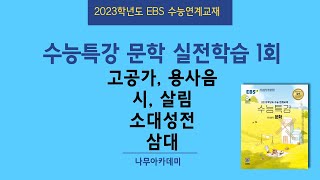 2023 EBS 수능특강 문학 3. 실전학습 1회 핵심강의