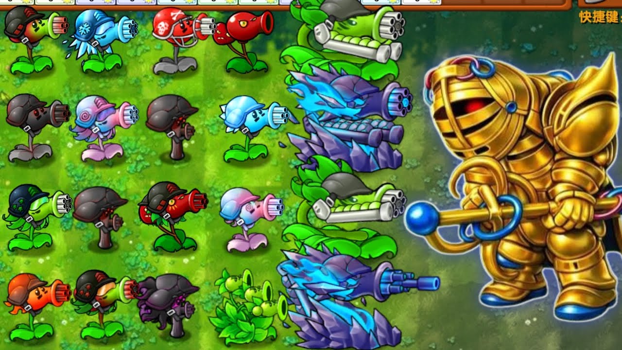 Ultimate Golden Giant Vs All Peashooter Plants Family !! Plants Vs Zombies Fusion 3.3 Challenge 