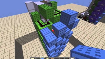 Minecraft 1.5.1 Elevator part 2 (blue circuit)