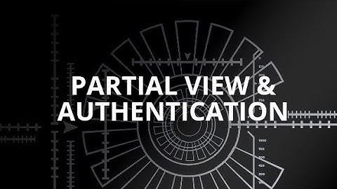 Partial View & Authentication