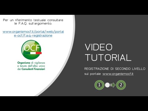 TUTORIAL REGISTRAZIONE SECONDO LIVELLO