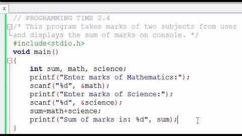 2.4 PROGRAMMING TIME | SUM OF MARKS OF SUBJECTS | UNIT#2 | COMPUTER SCIENCE CLASS 10 | MGS WAZIRABAD