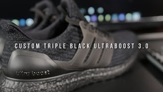 ultra boost core black custom