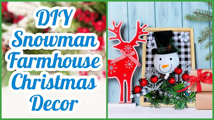 DIY Dollar Tree Buffalo Check Snowman Winter Decor | Christmas Crafts 2022 | Easy Dollar Tree DIY