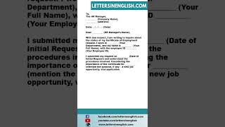 Follow up Letter for Certificate of Employment