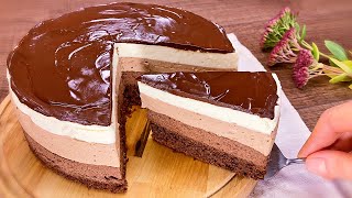 Delicious Three Chocolate Mousse Cake Recipe: A Rich & Creamy Chocolate Dessert