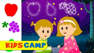 twinkle twinkle little star join the dots learn fruit colors nursery rhyme by kidscamp