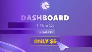 Responsive Admin Dashboard Template – Pure HTML & CSS – No JS Needed – Only $5!