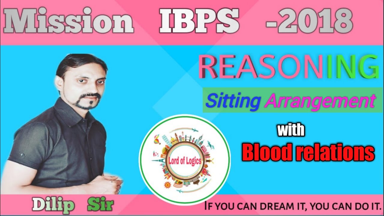 Sitting arrangement with blood relation reasoning tricks