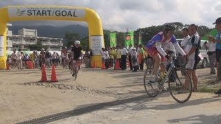 爪痕残る市街を 復興願って疾走 ツール・ド・三陸開催