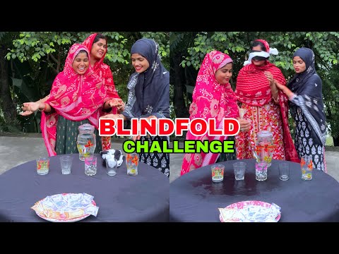 You Have To Fill The Glass With Water While Blindfolded #blindfold #challenge #funnygame 
