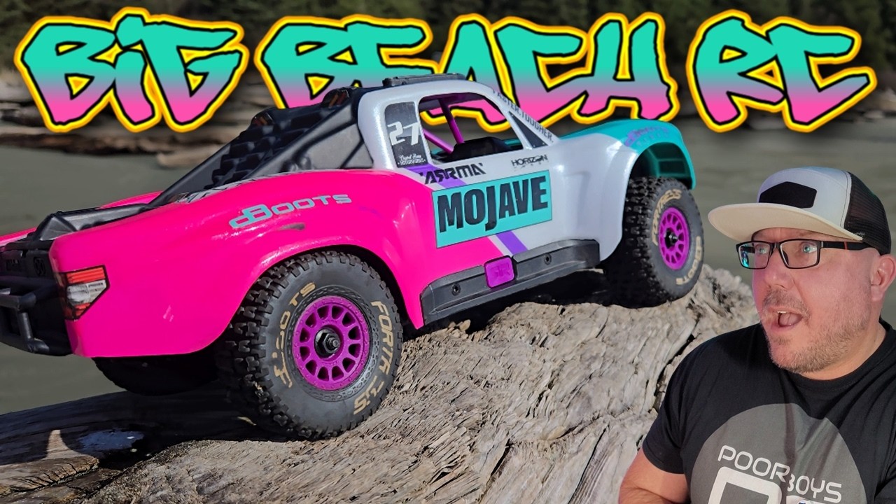 12 RC Cars - HUGE BEACH - And it all GOES SIDEWAYS!