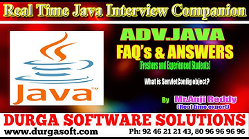 Java Interview Companion||Adv java|| What is ServletConfig object?
