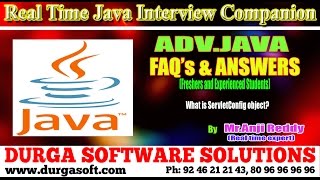 Java Interview Companion||Adv java|| What is ServletConfig object?
