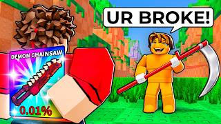 I Pretended to be a NOOB then used 0.1% DEMON CHAINSAW +1 Cut Grass Adventure! screenshot 4