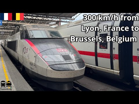 Lyon, France - Brussels, Belgium vua Lille, France TGV inOui high speed ...